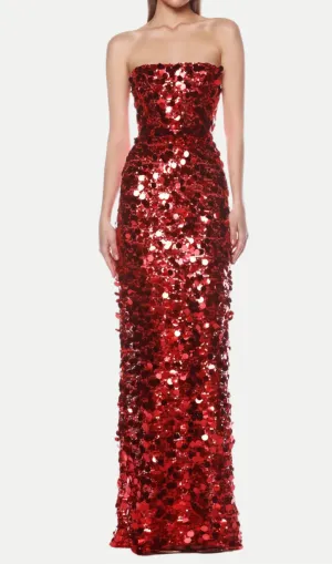 Shiva Strapless Sequin Maxi Dress Gloria Lanvin