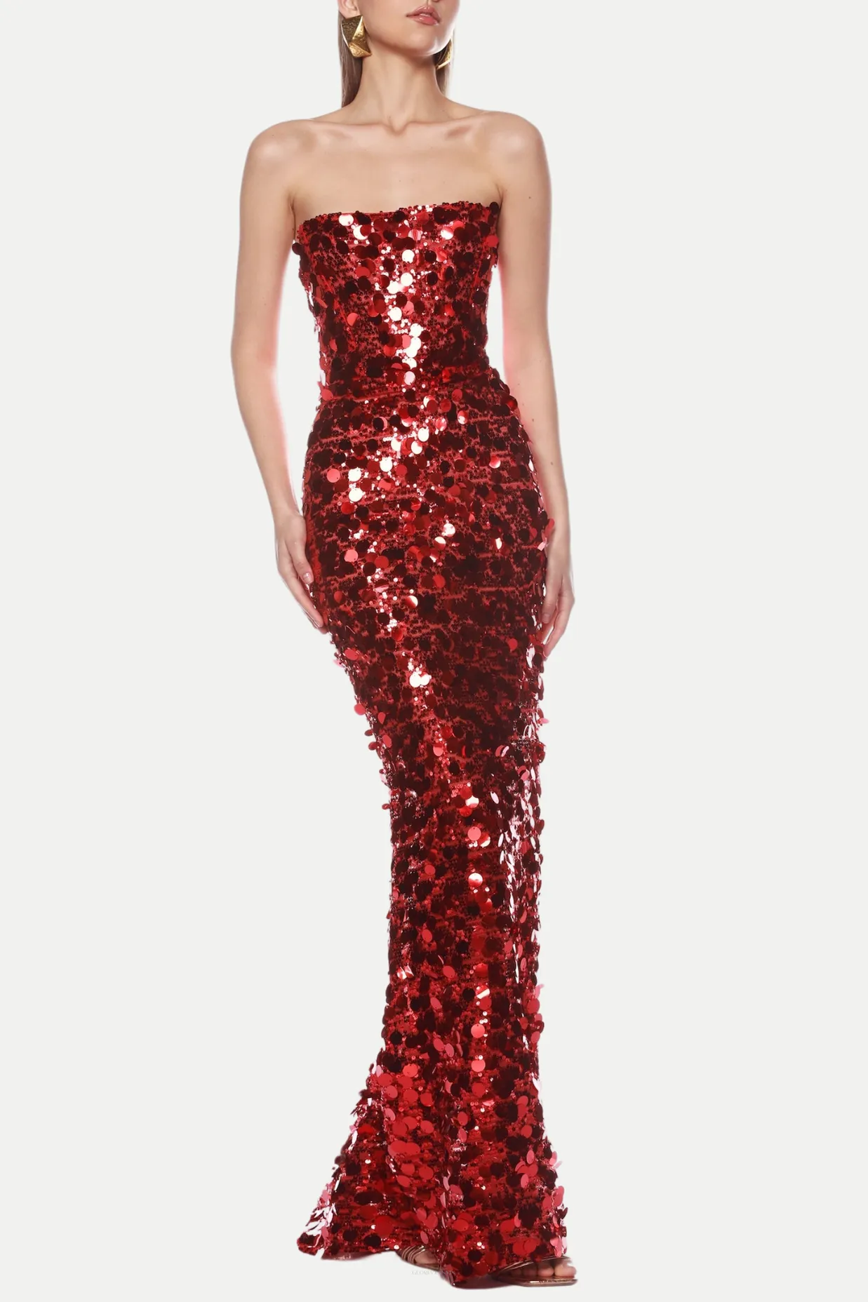 Shiva Strapless Sequin Maxi Dress Gloria Lanvin