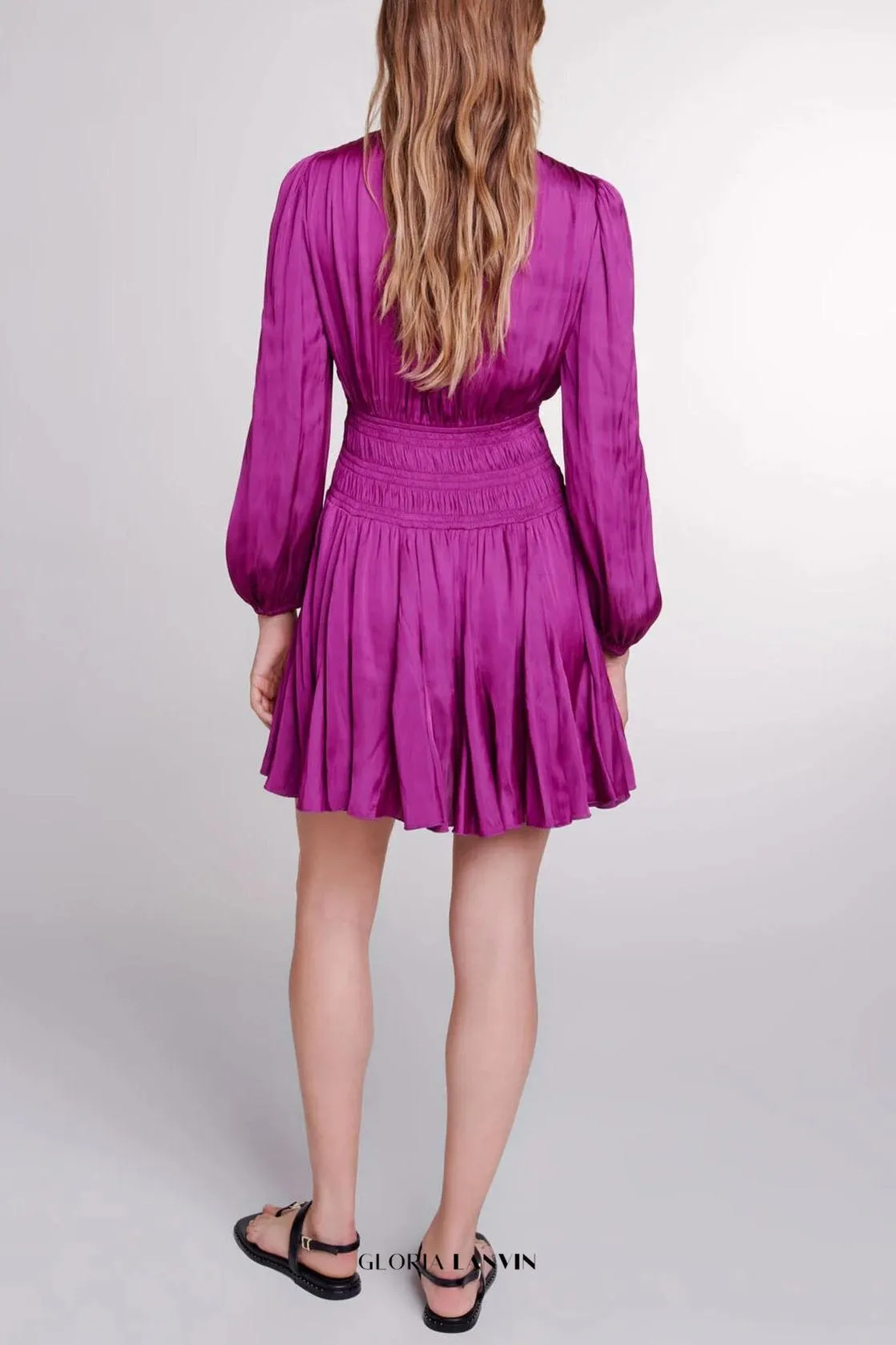 Short satin-look dress Gloria Lanvin