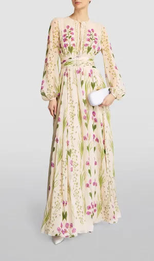 SILK FLORAL MAXI DRESS Gloria Lanvin