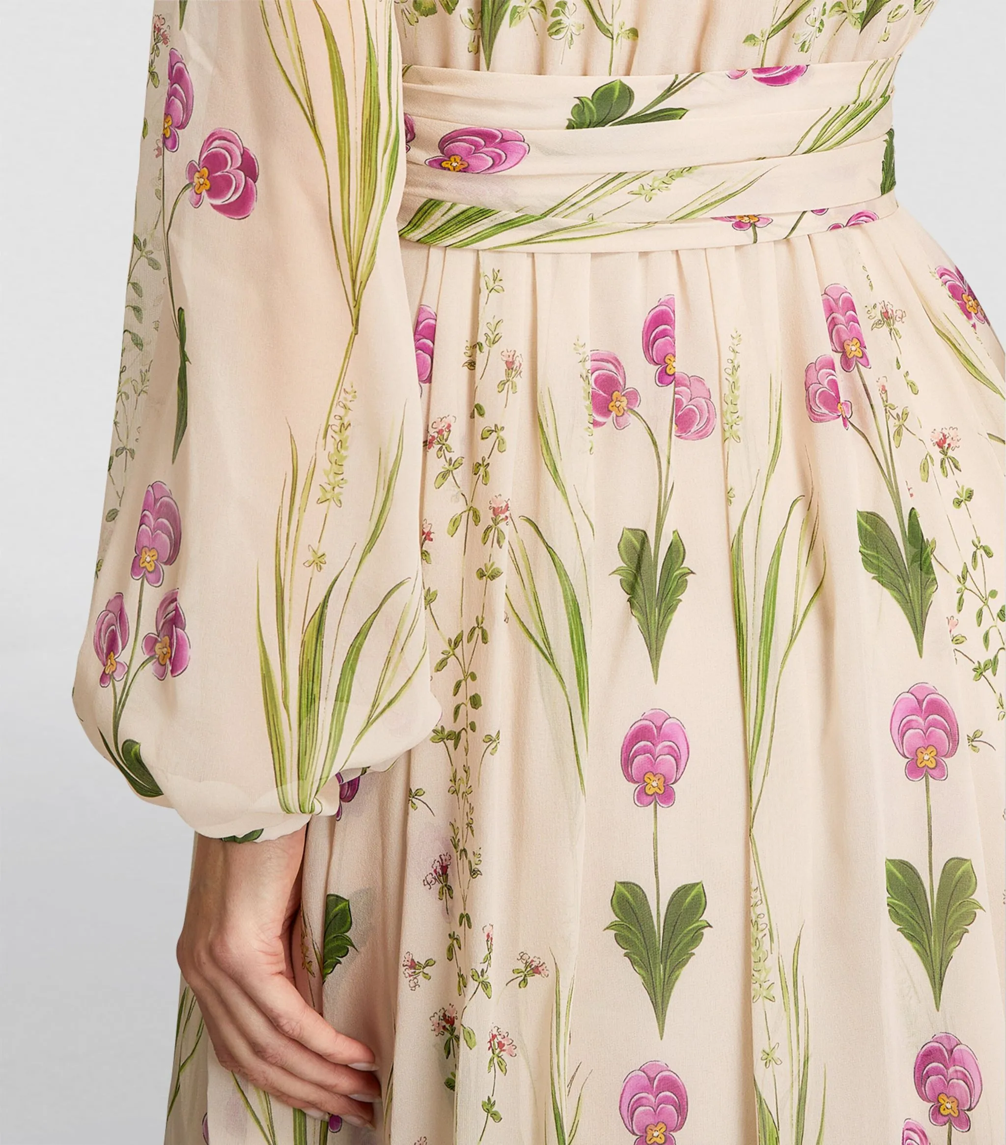 SILK FLORAL MAXI DRESS Gloria Lanvin