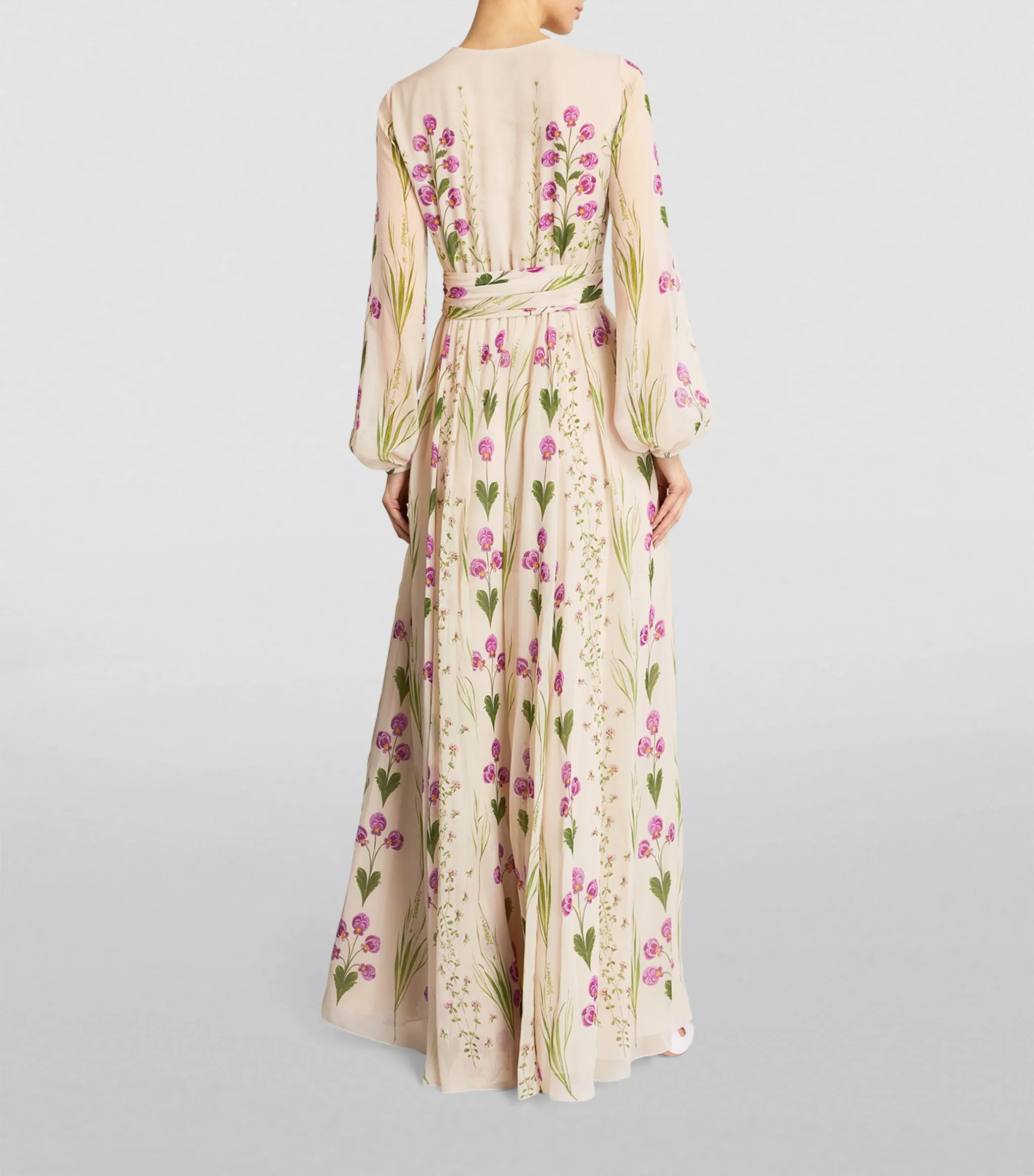 SILK FLORAL MAXI DRESS Gloria Lanvin