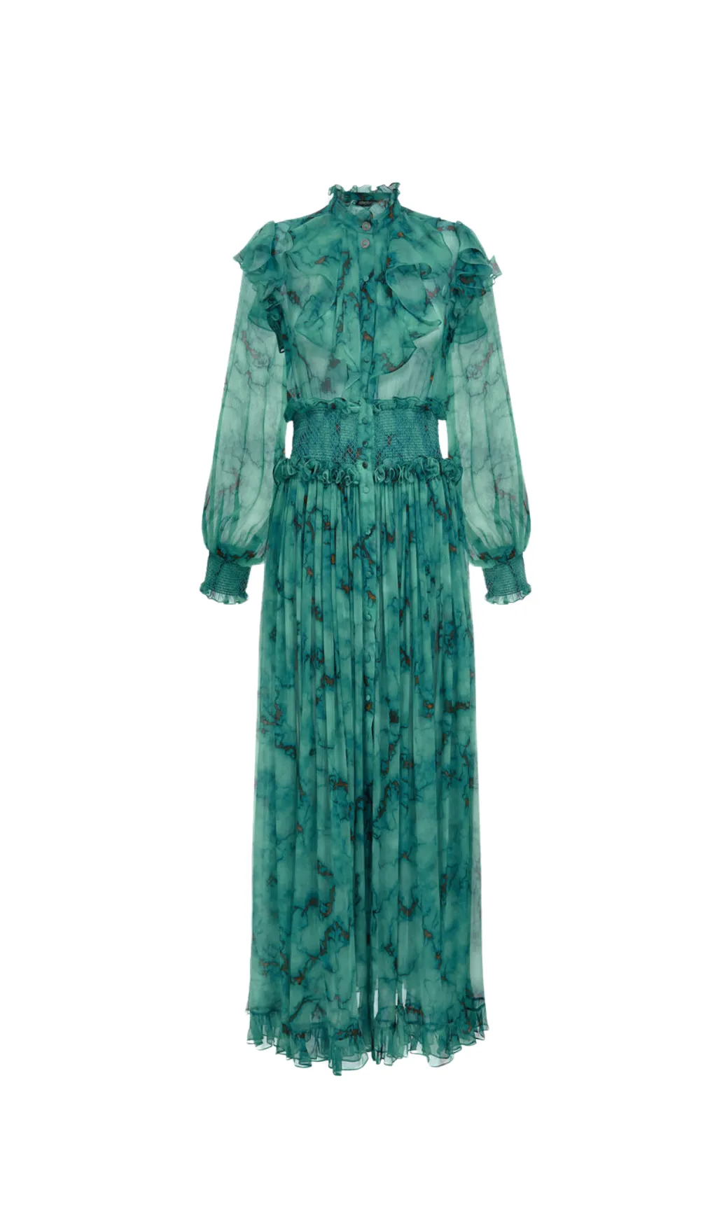 SILK MAXI DRESS WITH MARBLE PRINT Gloria Lanvin