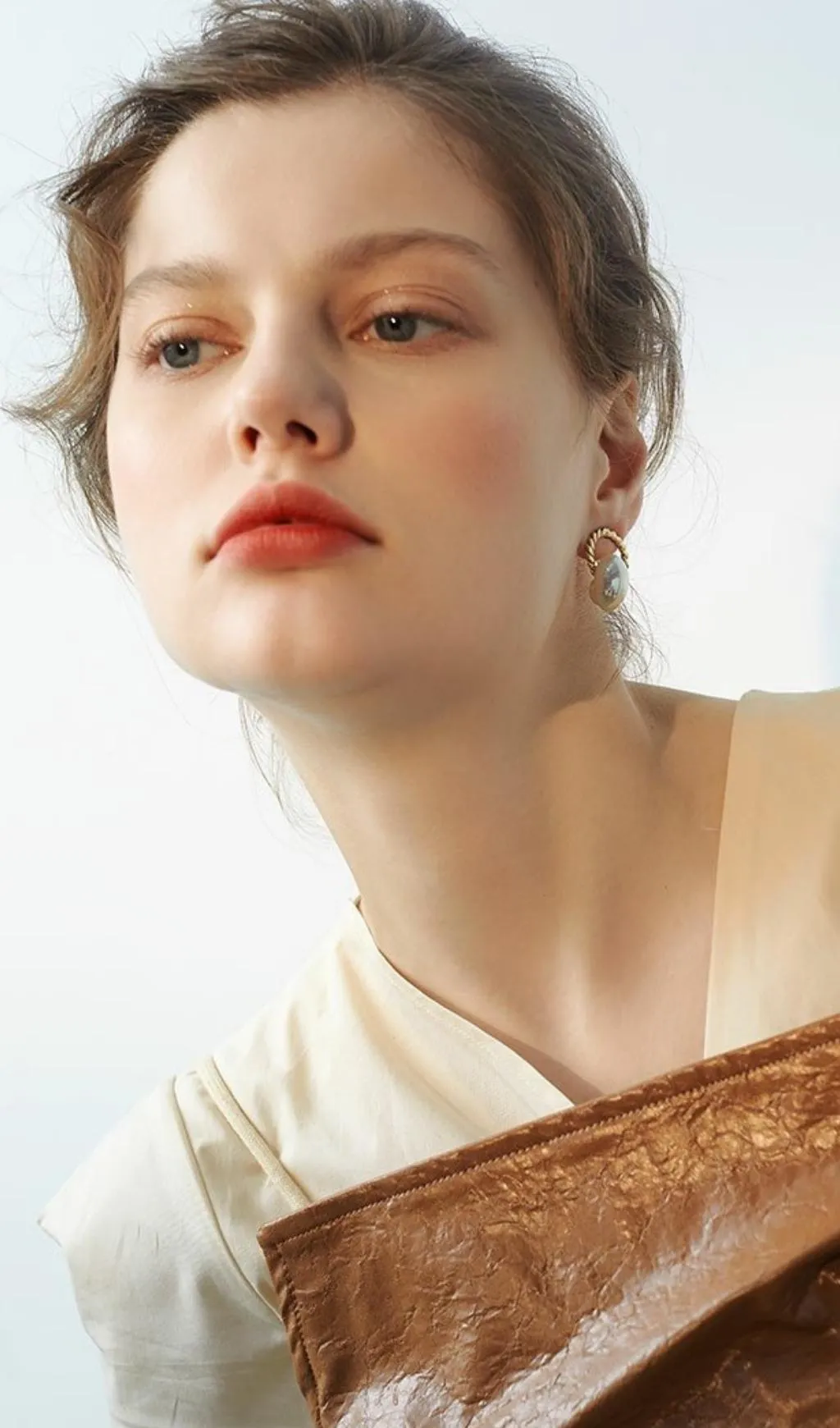 silver Artificial Pearl earrings Gloria Lanvin