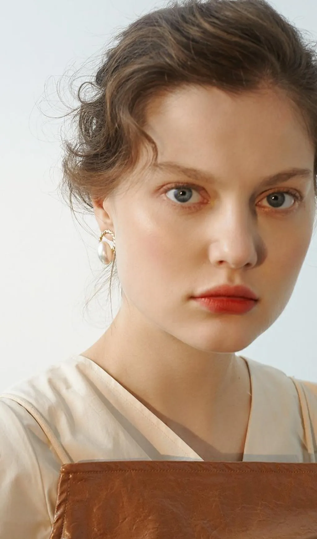 silver Artificial Pearl earrings Gloria Lanvin