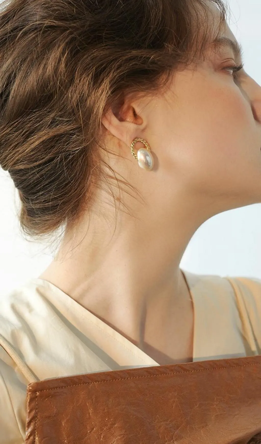 silver Artificial Pearl earrings Gloria Lanvin