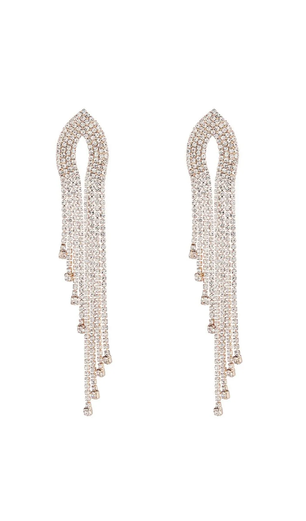 SILVER DIAMANTE TASSEL EARRINGS Gloria Lanvin