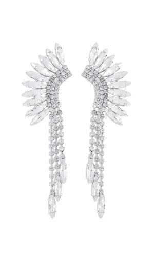 SILVER TIERED DROP EARRINGS Gloria Lanvin