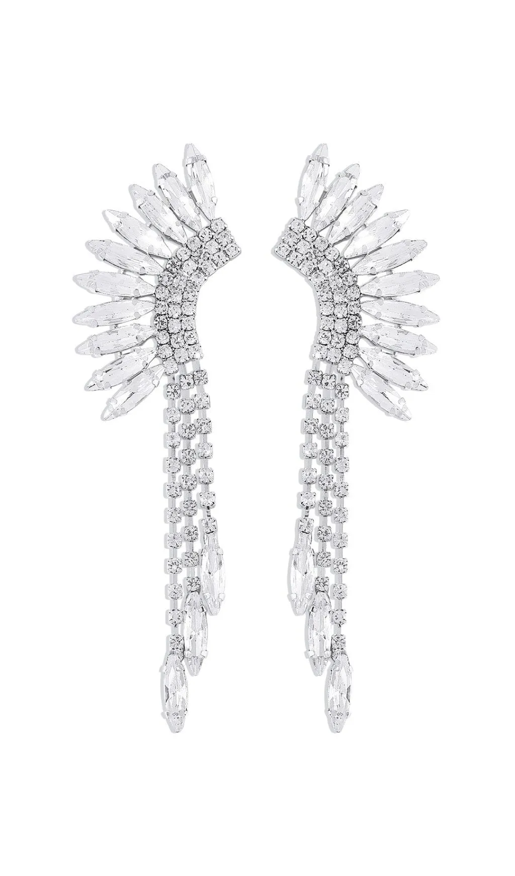 SILVER TIERED DROP EARRINGS Gloria Lanvin