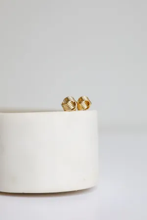 Skylar Gold Knot Stud Earrings