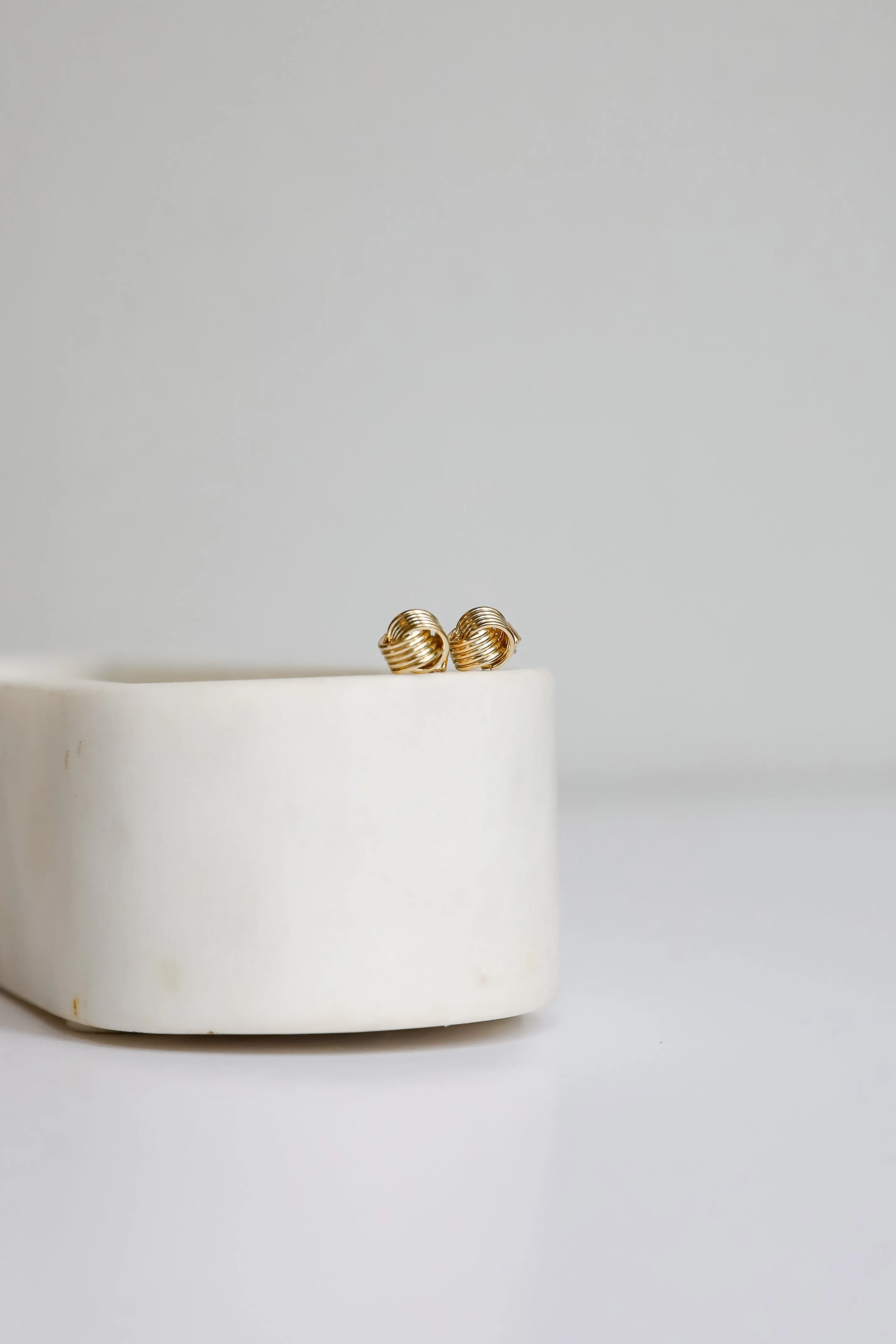 Skylar Gold Knot Stud Earrings