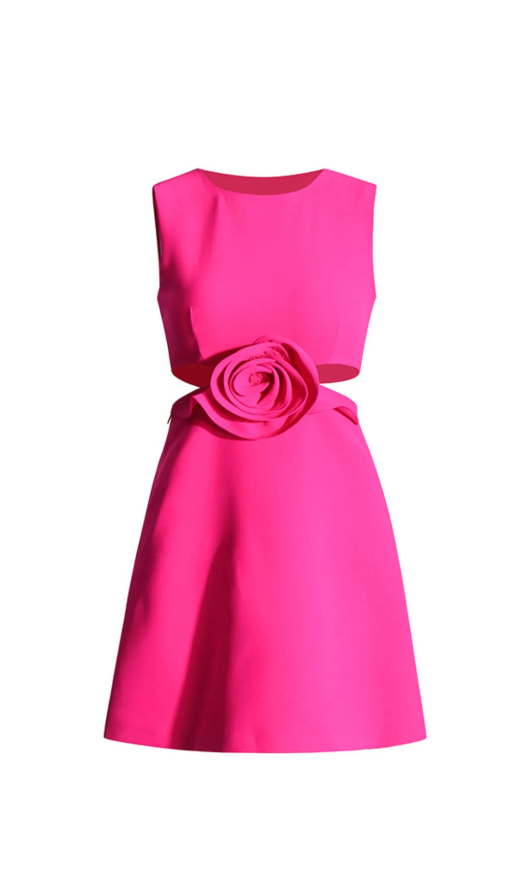 SLEEVELESS CUTOUT FLOWER MINI DRESS Gloria Lanvin