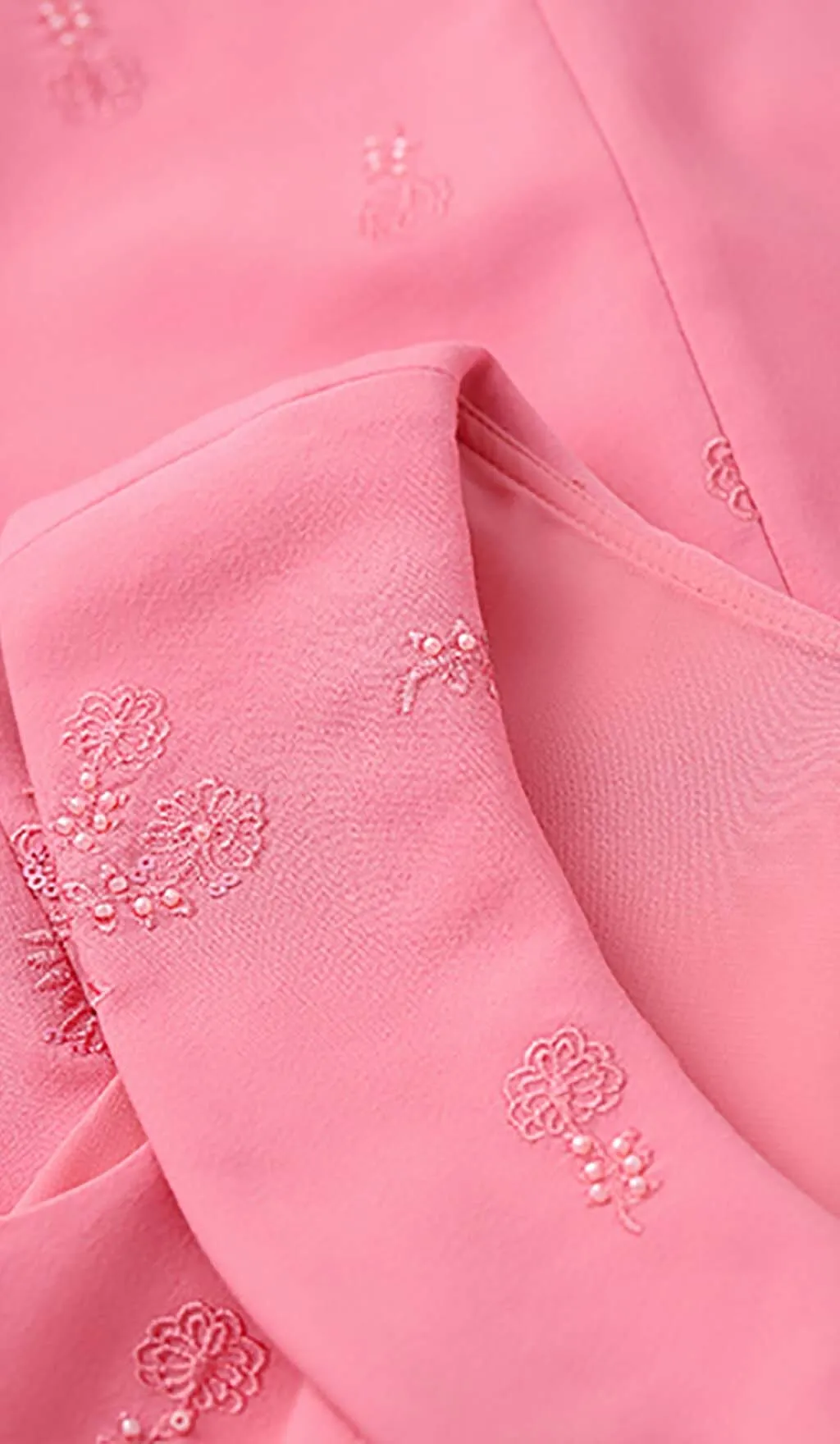 SLEEVELESS EMBROIDERED MINI DRESS IN PINK Gloria Lanvin