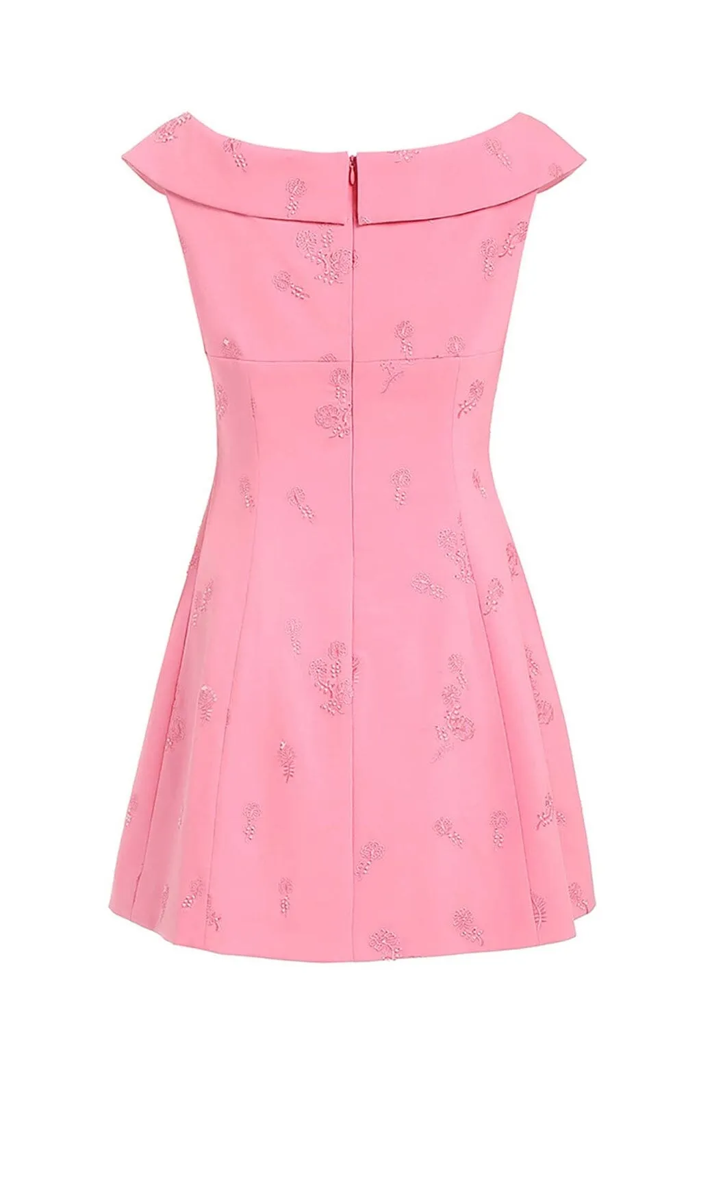 SLEEVELESS EMBROIDERED MINI DRESS IN PINK Gloria Lanvin