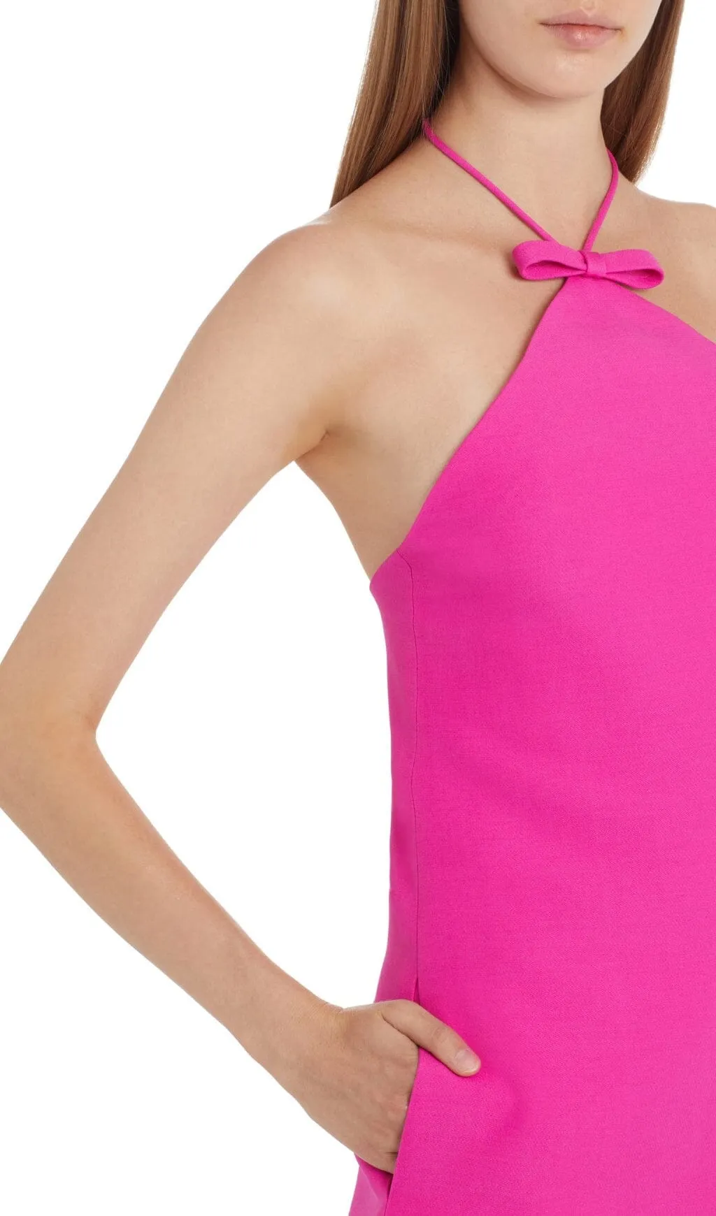SLEEVELESS HALTER MINI DRESS IN RED Gloria Lanvin