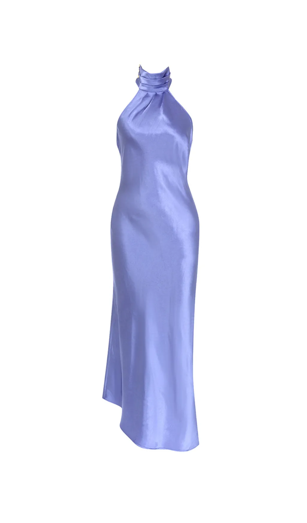 SLEEVELESS HALTER SATIN MAXI DRESS Gloria Lanvin