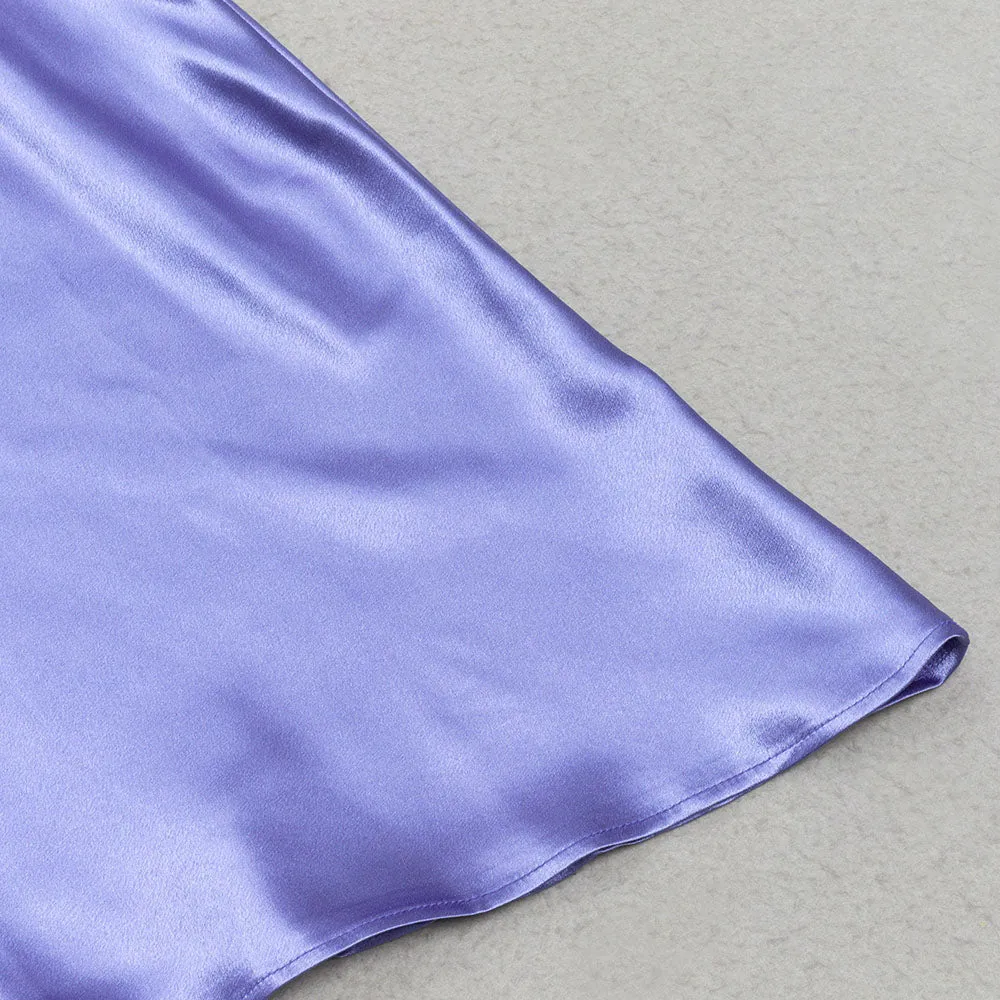 SLEEVELESS HALTER SATIN MAXI DRESS Gloria Lanvin