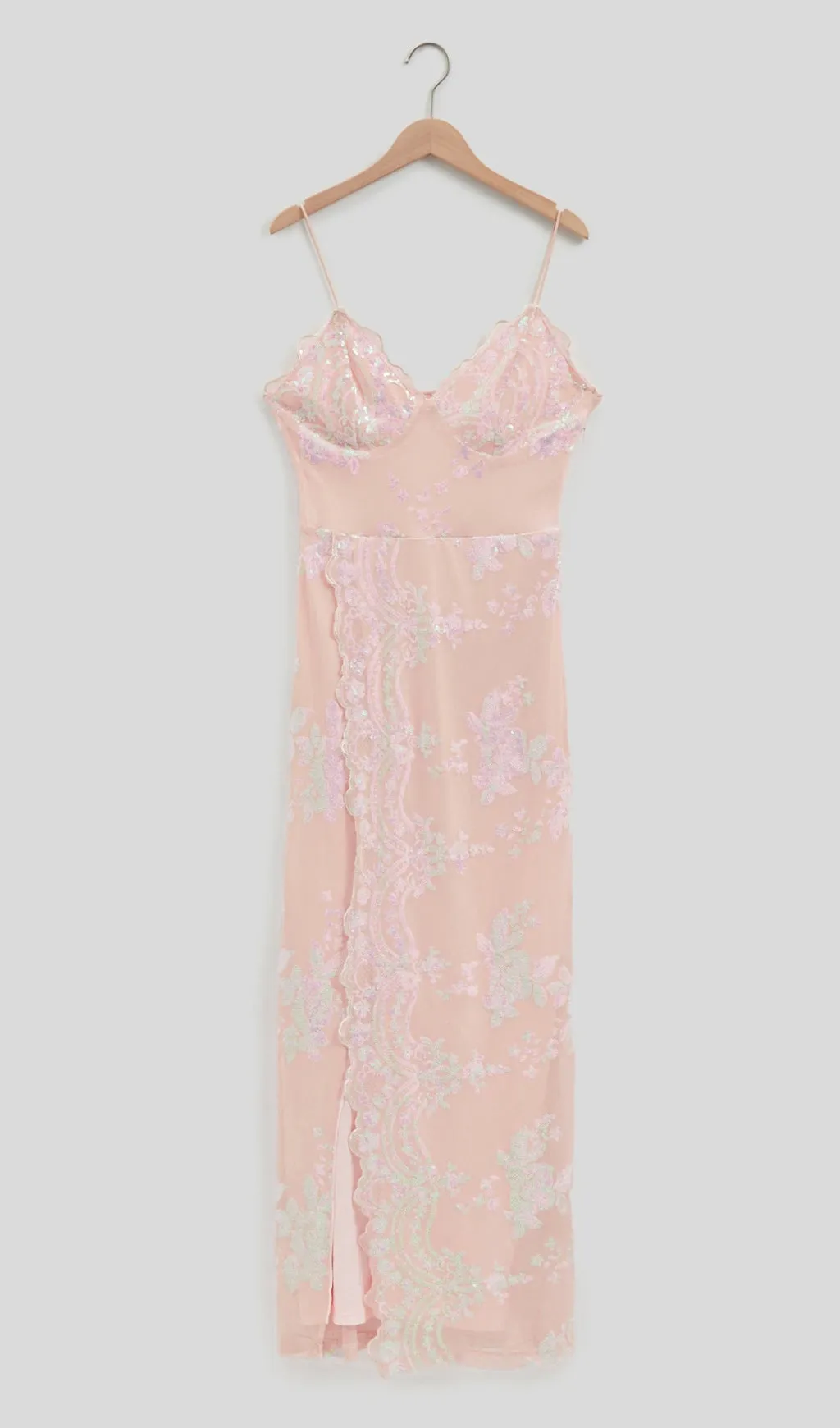 SLIT BODYCON DRESS IN PINK Gloria Lanvin