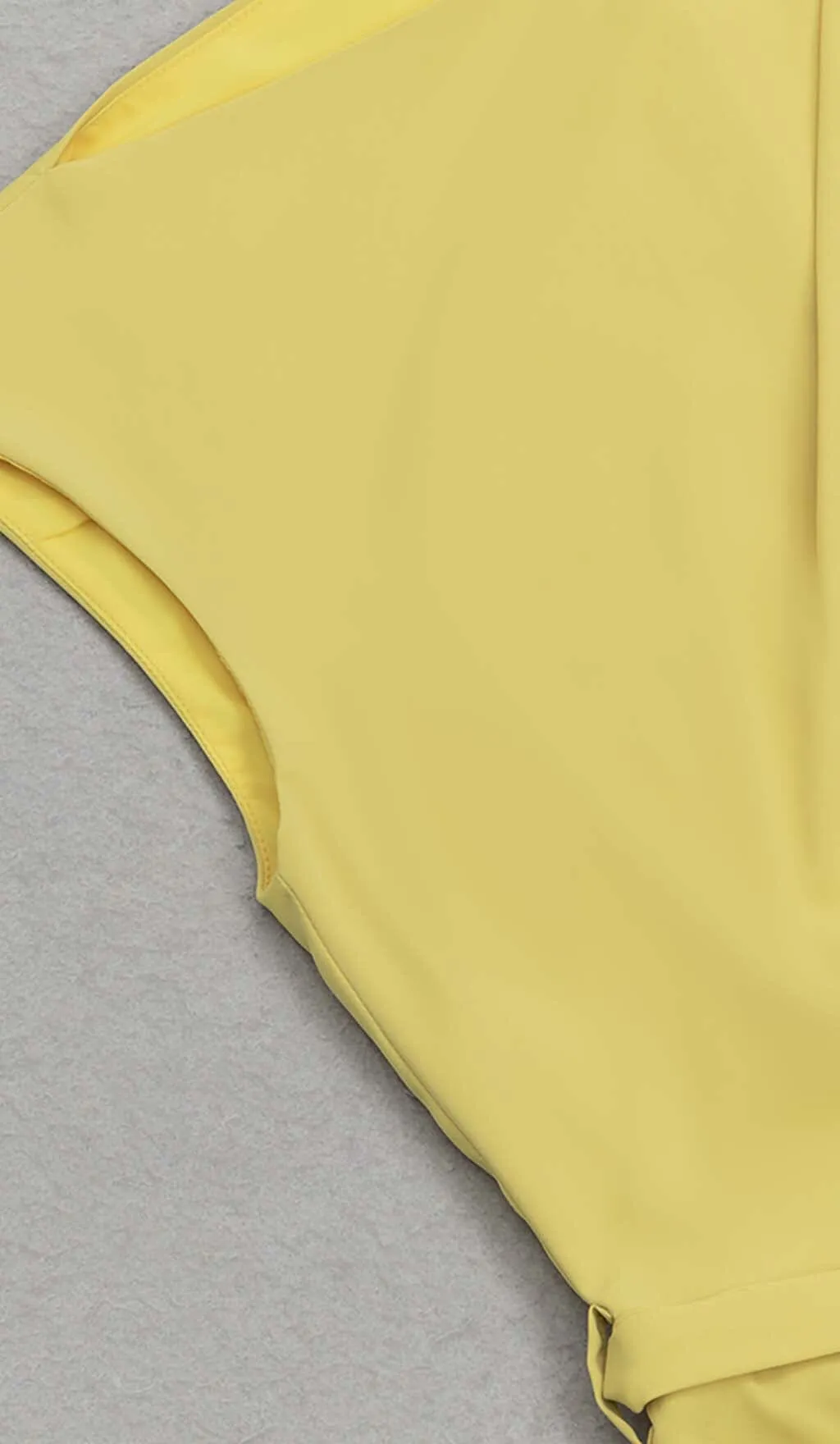 SOLID ASYMMETRICAL HIGH LOW DRESS IN YELLOW Gloria Lanvin