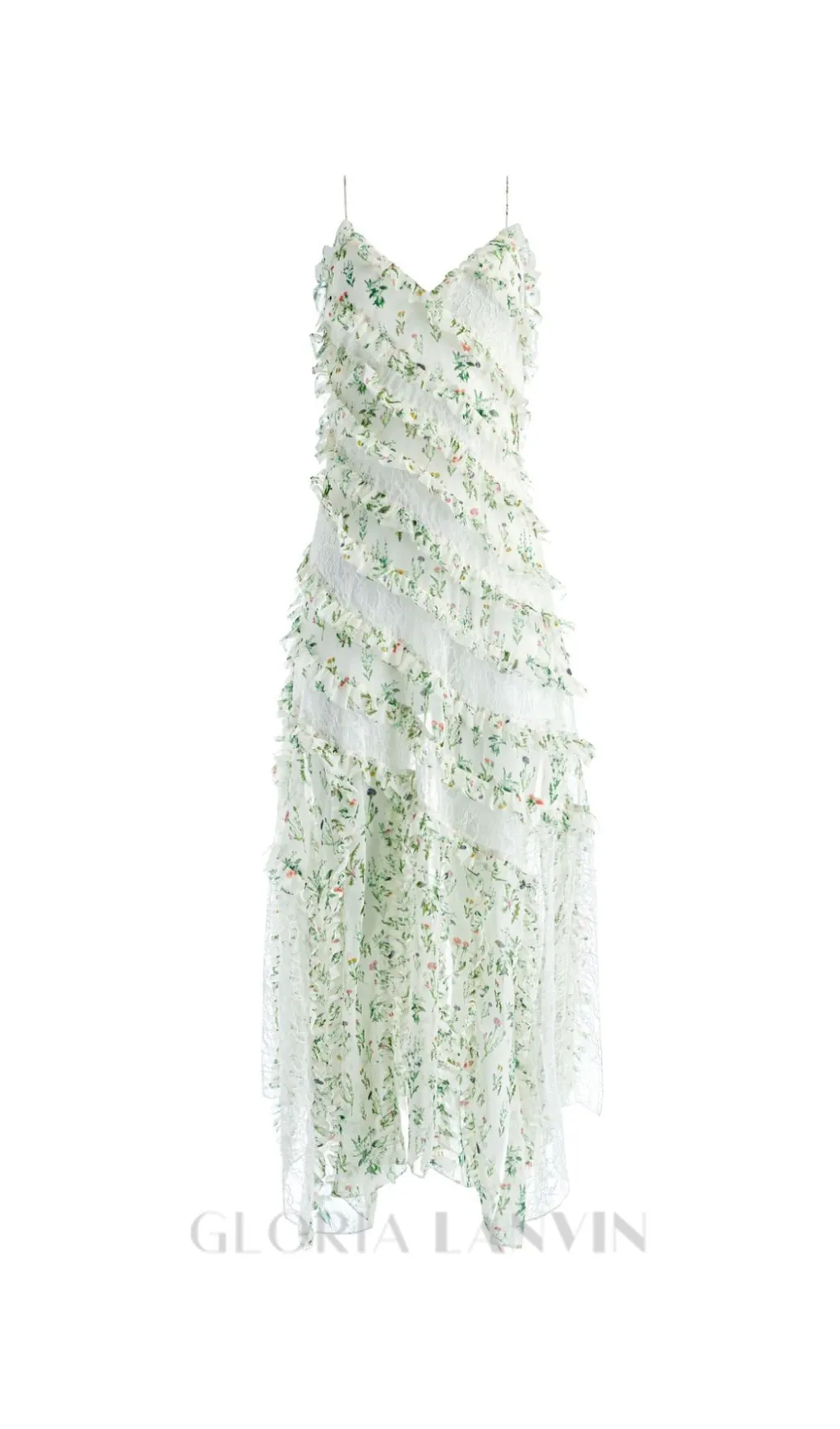 SONDRA MULTICOLOUR RUFFLED MAXI DRESS Gloria Lanvin