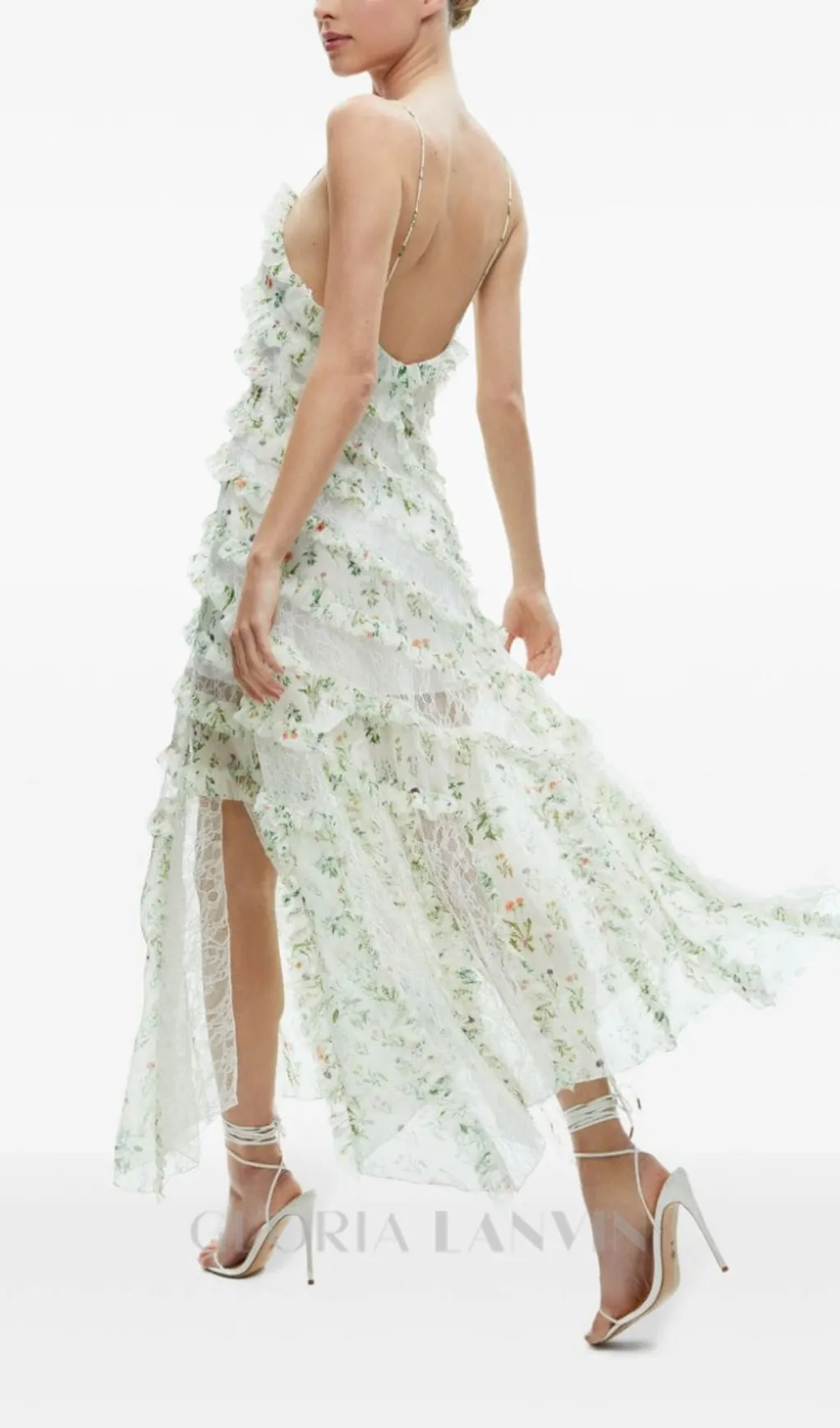 SONDRA MULTICOLOUR RUFFLED MAXI DRESS Gloria Lanvin