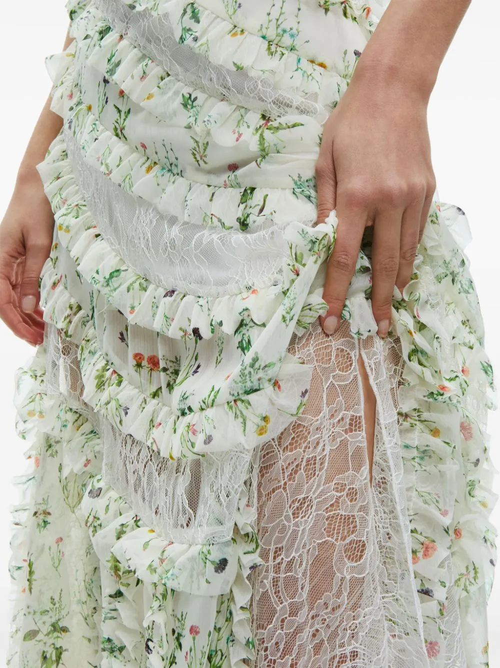 SONDRA MULTICOLOUR RUFFLED MAXI DRESS Gloria Lanvin