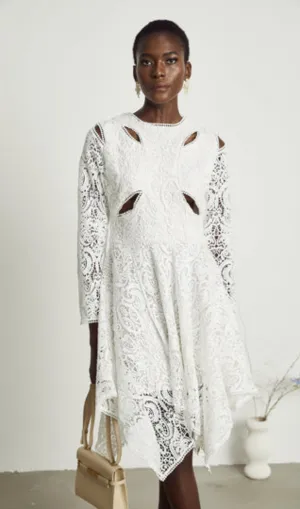 Sophie lace embroidered cut-out midi dress Gloria Lanvin