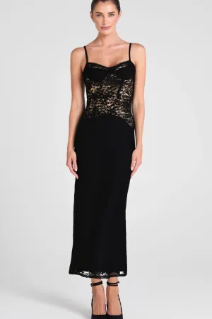 SPAGHETTI LACE MAXI DRESS Gloria Lanvin
