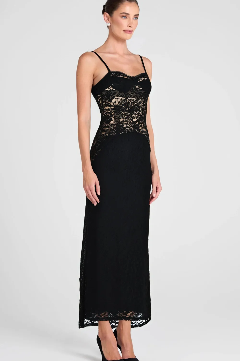 SPAGHETTI LACE MAXI DRESS Gloria Lanvin