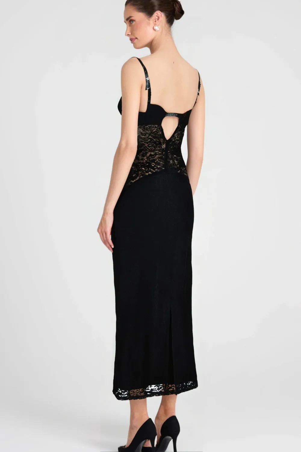 SPAGHETTI LACE MAXI DRESS Gloria Lanvin