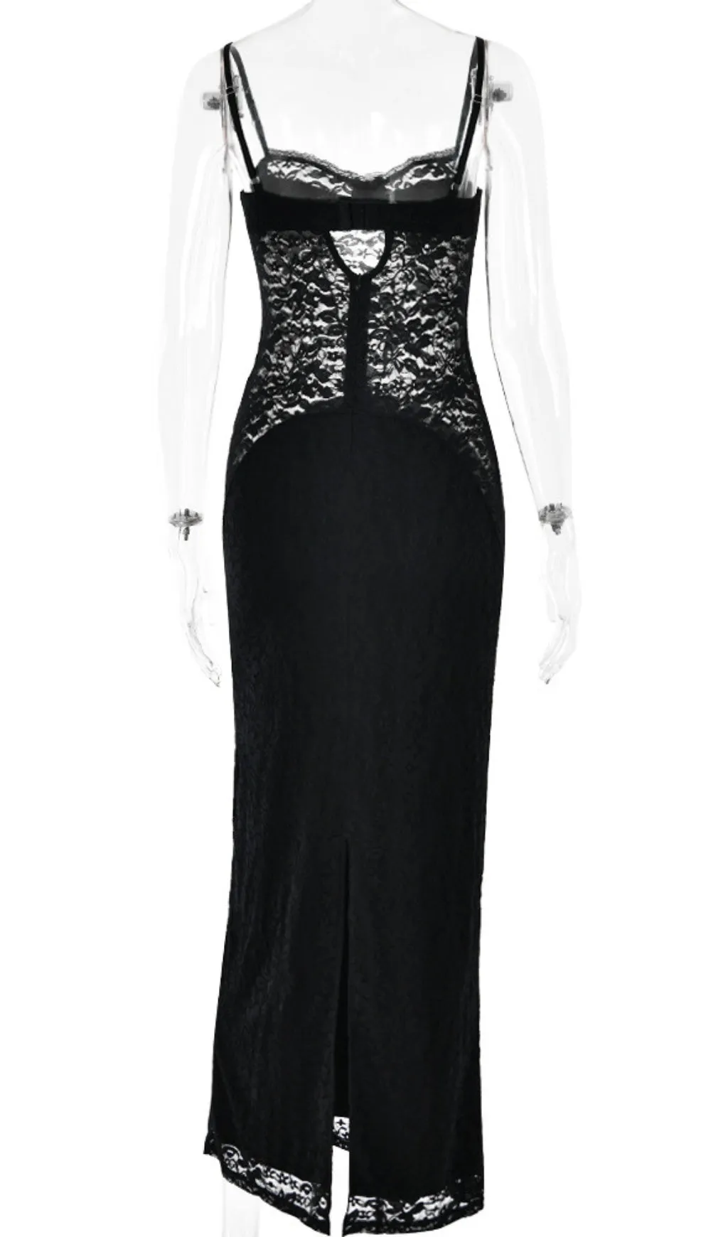 SPAGHETTI LACE MAXI DRESS Gloria Lanvin