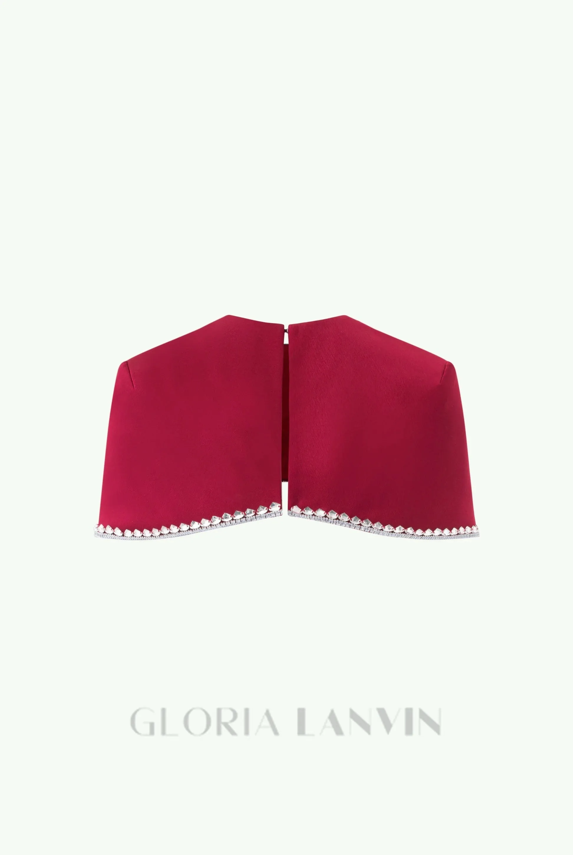 Spaghetti Strap Asymmetric Pleated midi Dress in red Gloria Lanvin
