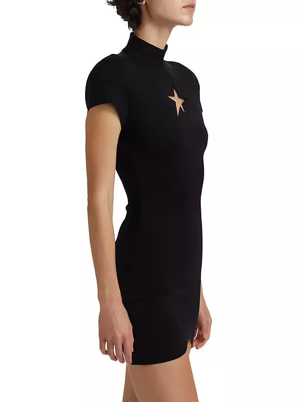Star Cut-Out bodycon Mini dress in black Gloria Lanvin