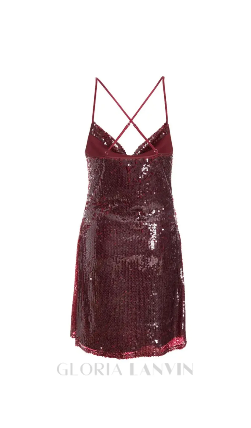stephanie wine sequin mini dress Gloria Lanvin