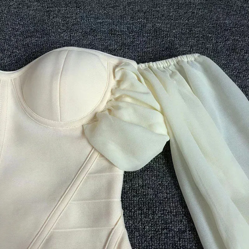 STRAPLESS BANDAGE MINI DRESS Gloria Lanvin