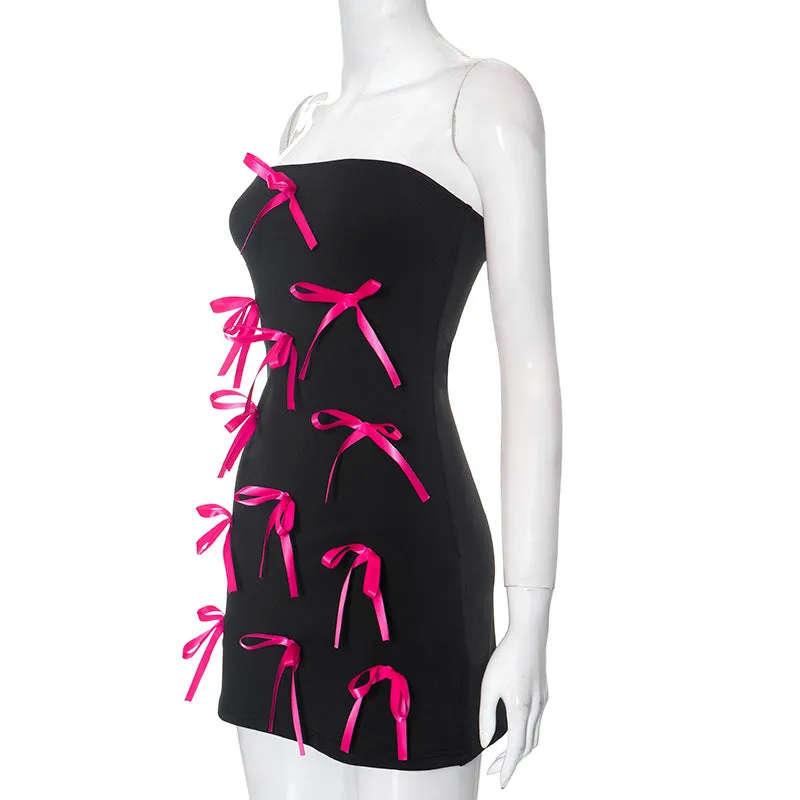 STRAPLESS BOW MINI DRESS Gloria Lanvin