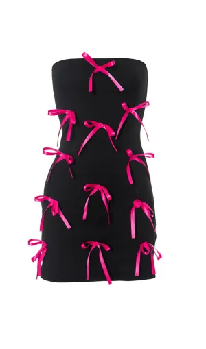 STRAPLESS BOW MINI DRESS Gloria Lanvin