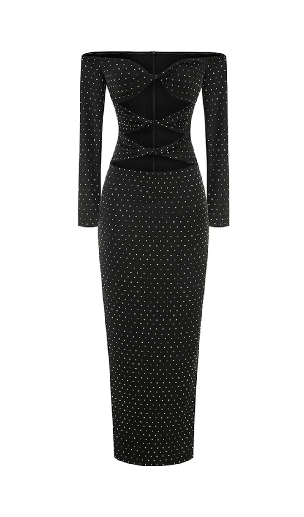 STRAPLESS BRIGHT DIAMOND HOLLOW SLIM MAXI DRESS Gloria Lanvin