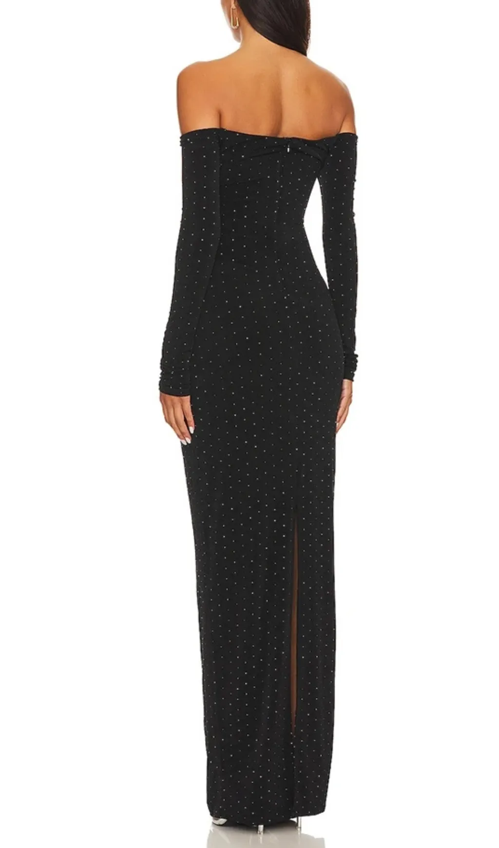STRAPLESS BRIGHT DIAMOND HOLLOW SLIM MAXI DRESS Gloria Lanvin