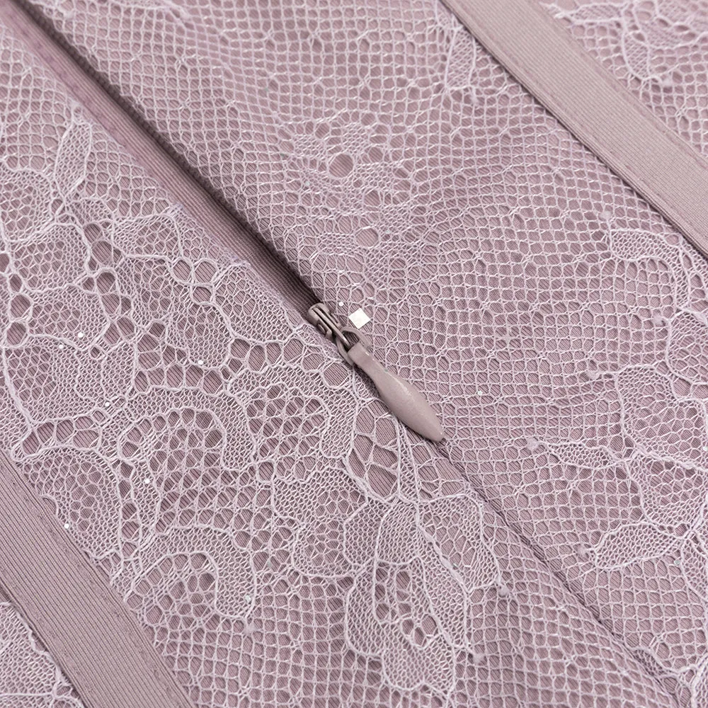 STRAPLESS CORSET LACE MAXI DRESS Gloria Lanvin