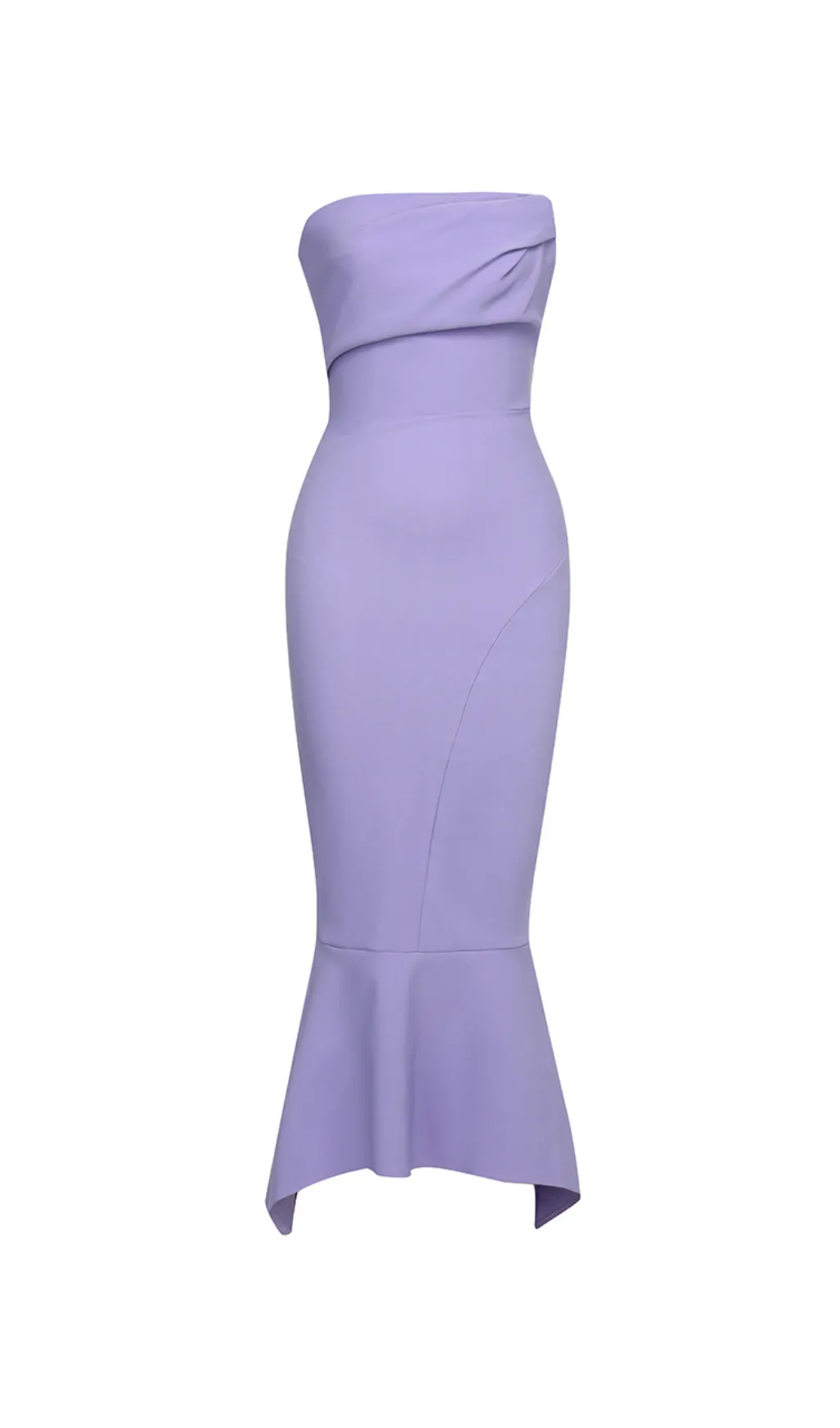STRAPLESS CREPE MIDI DRESS Gloria Lanvin