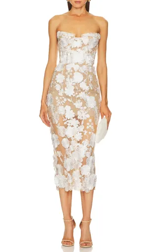STRAPLESS JASMINE MIDI DRESS Gloria Lanvin