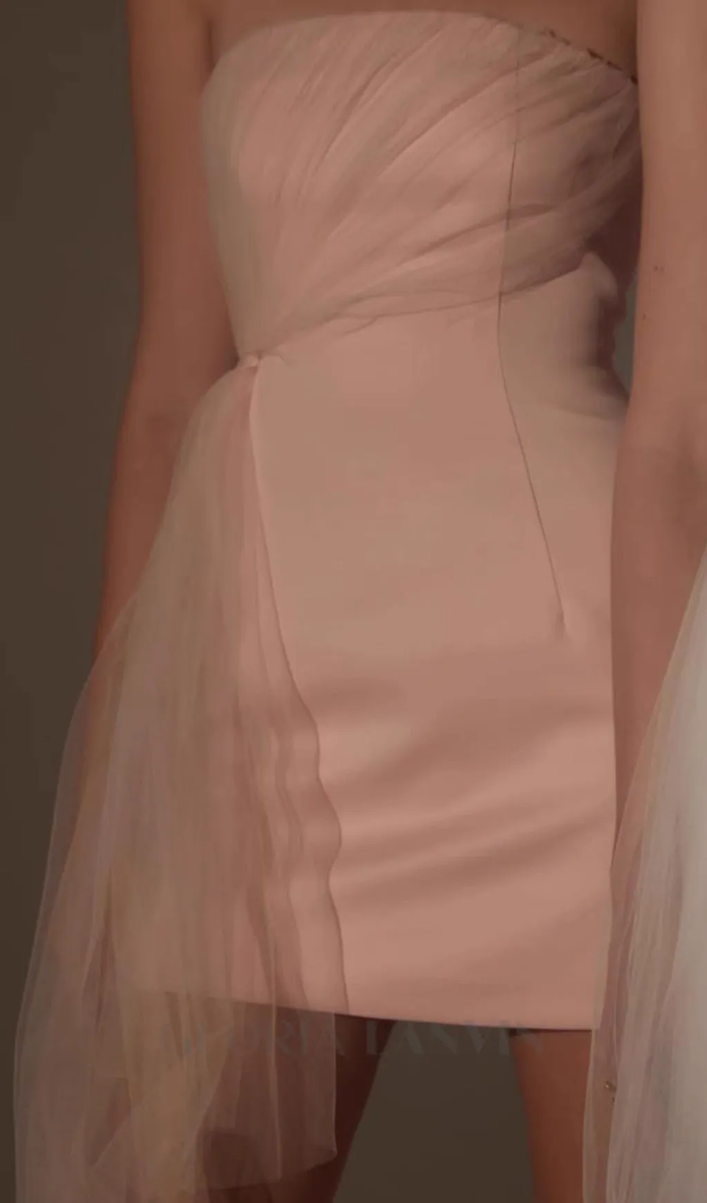 strapless mesh mini dress Gloria Lanvin