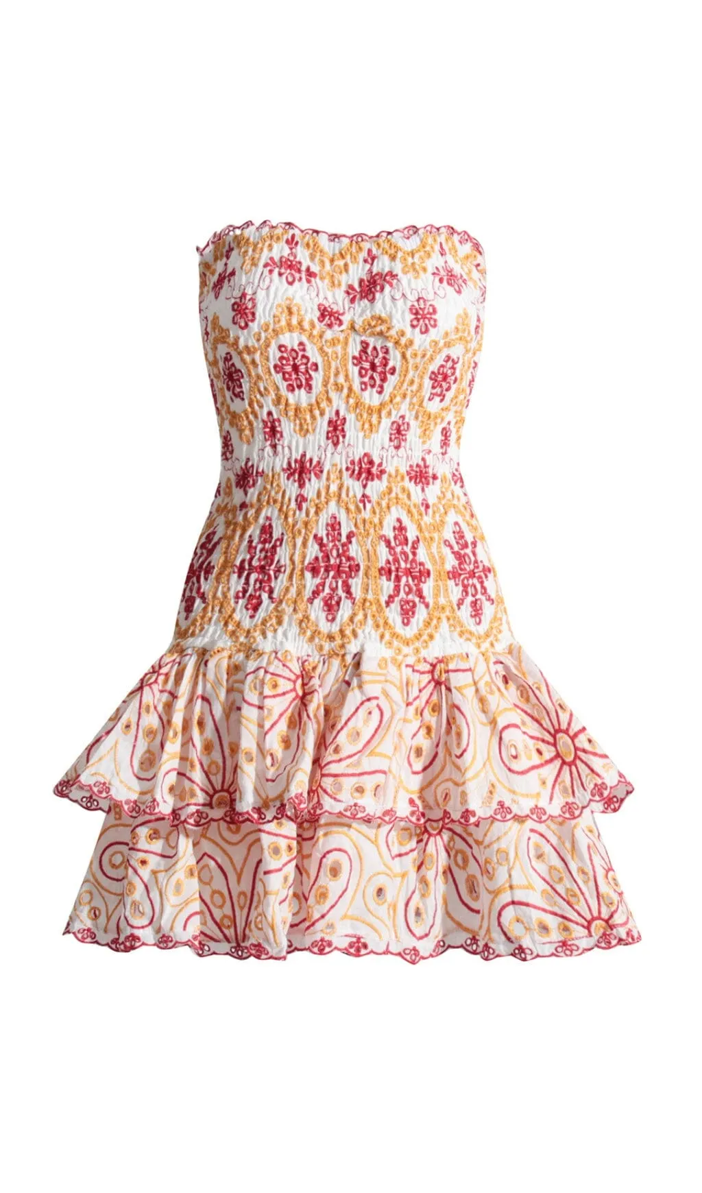 STRAPLESS RUFFLE MINI DRESS Gloria Lanvin