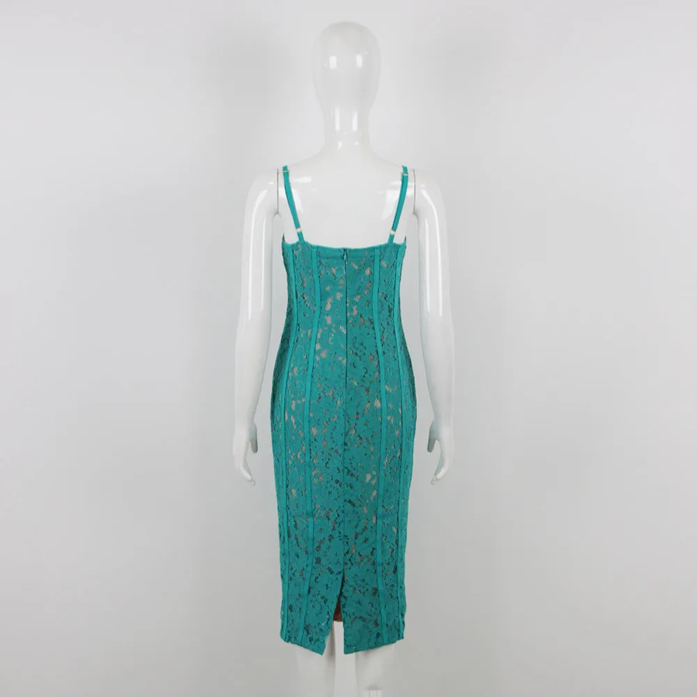 STRAPPY LACE MIDI DRESS Gloria Lanvin