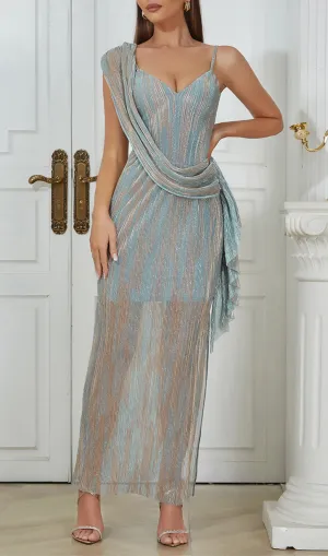 STRIPED CHIFFON MAXI DRESS Gloria Lanvin