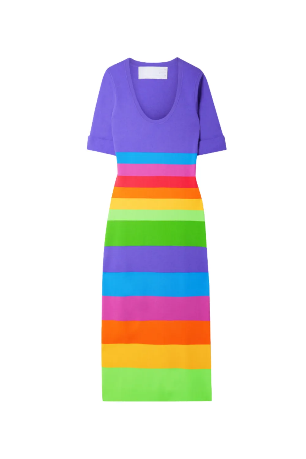 Striped Jersey Maxi Dress in Purple Gloria Lanvin