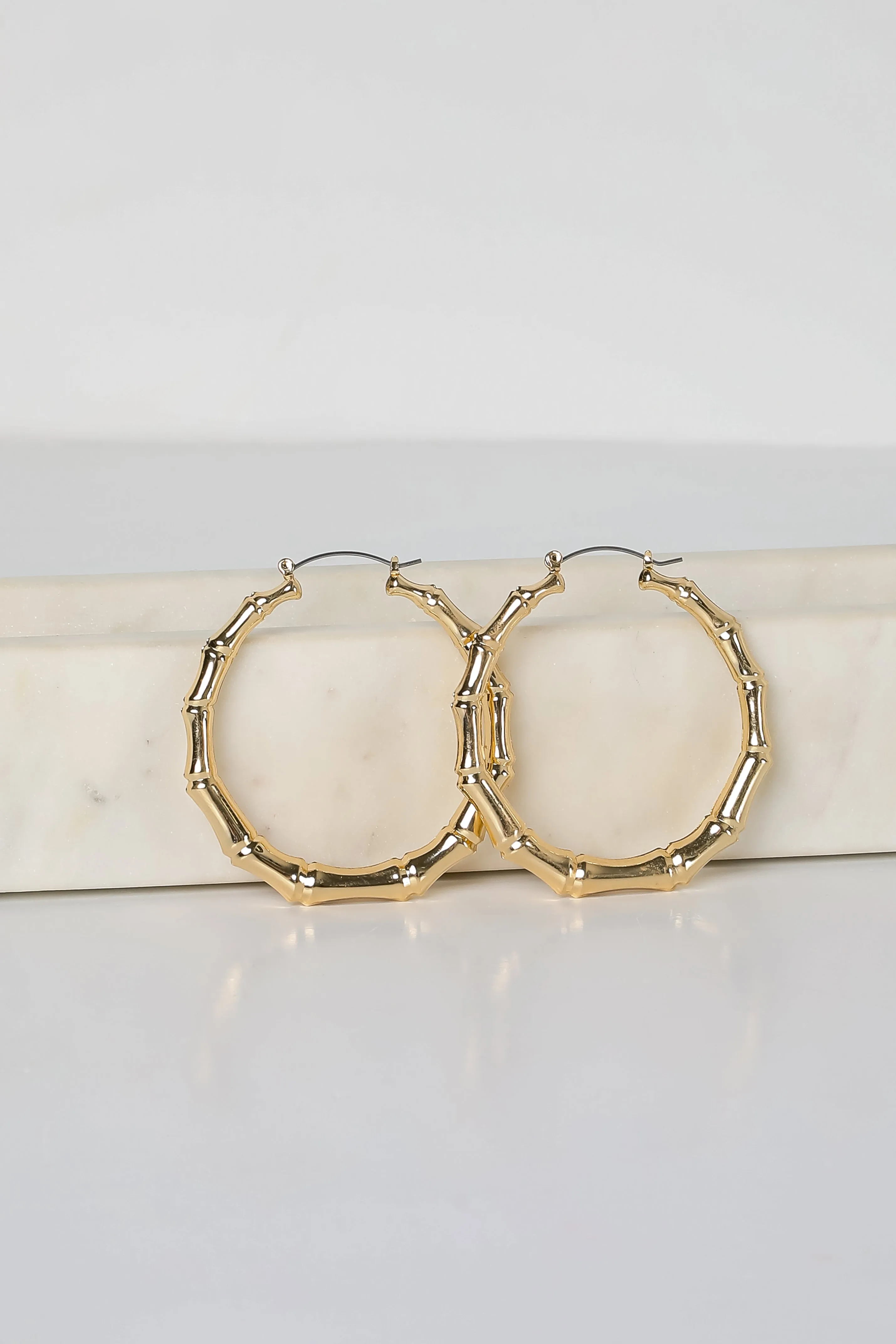 Sutton Gold Textured Hoop Earrings