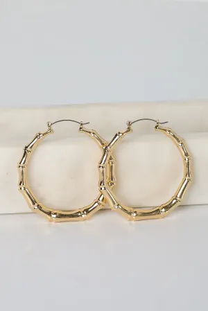 Sutton Gold Textured Hoop Earrings