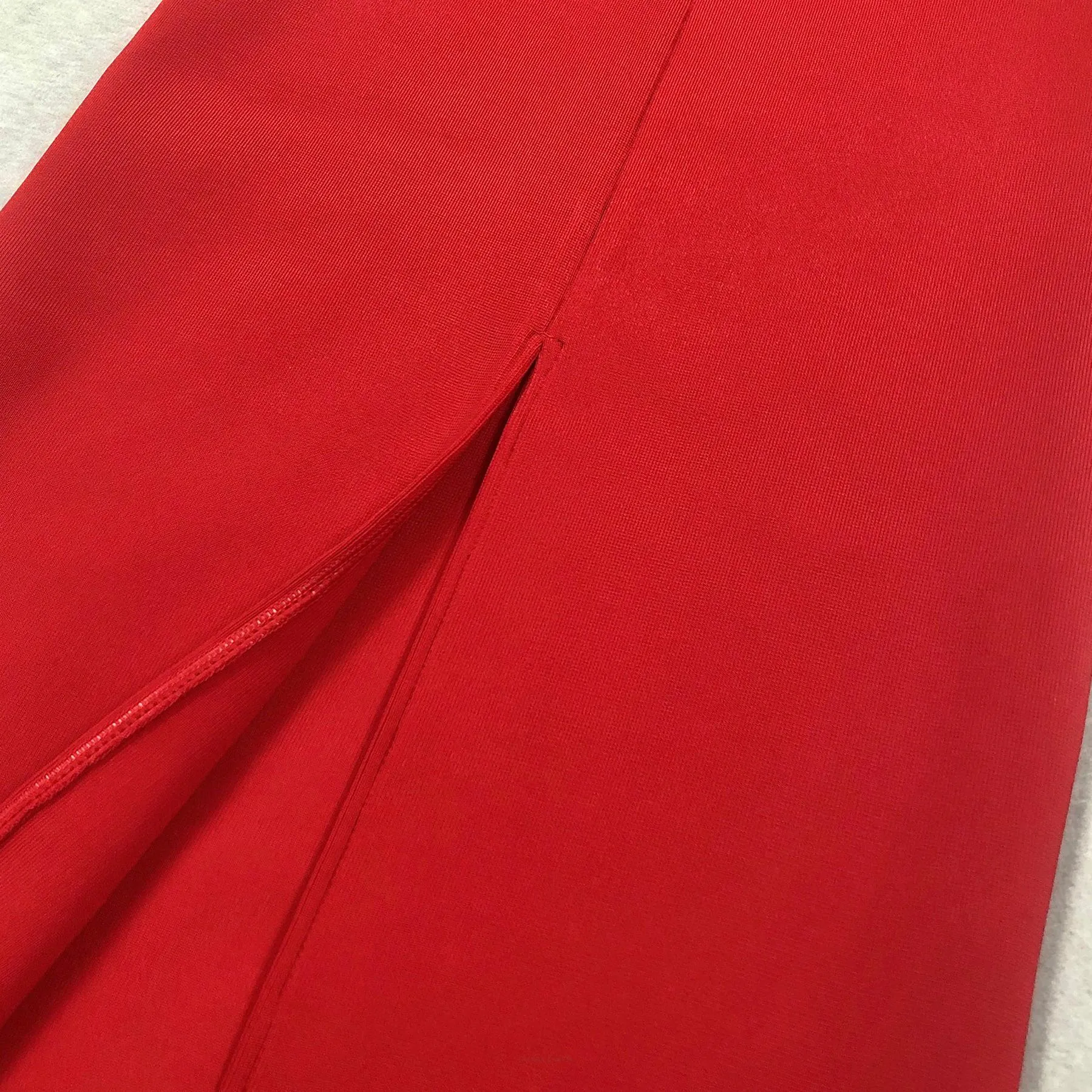sylvia crystal embellished long sleeve maxi dress in red Gloria Lanvin